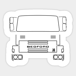 Classic Bedford TM lorry black outline graphic Sticker